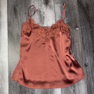a&f mauve lace trim cami